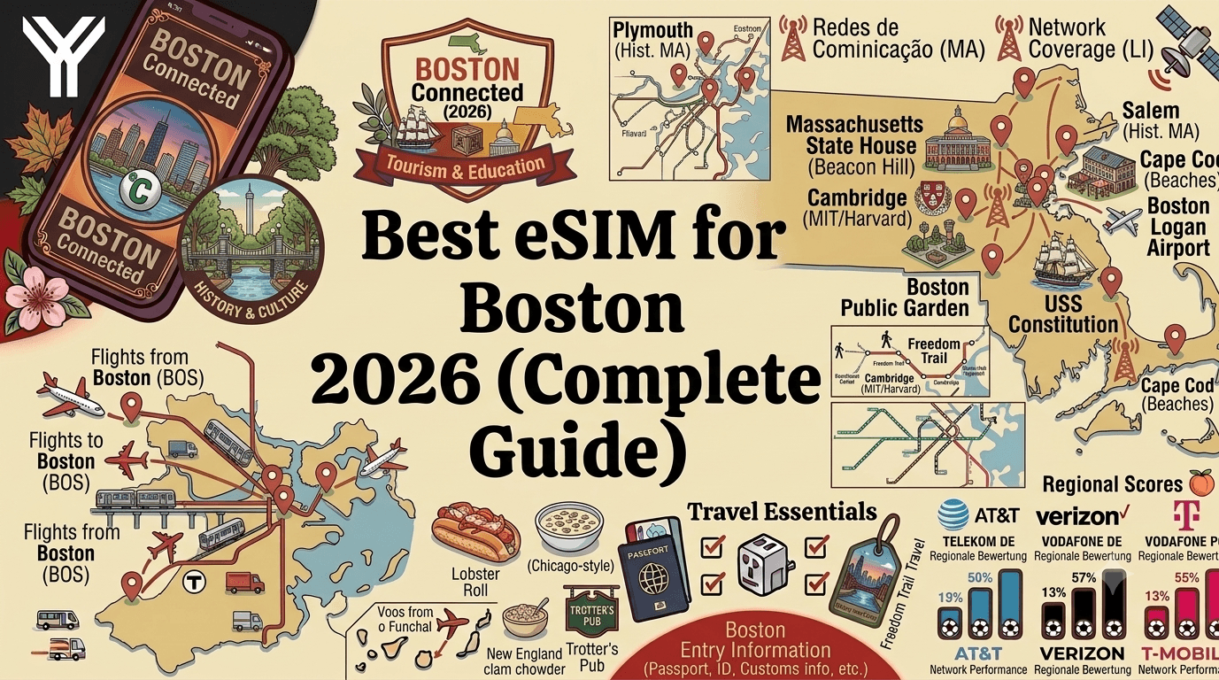 Best eSIM for Boston 2026: Staying Connected from Logan Airport to Gillette Stadium