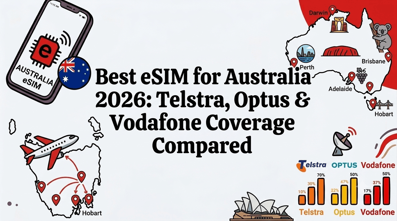 Best eSIM for Australia 2026: Telstra, Optus & Vodafone Coverage Compared