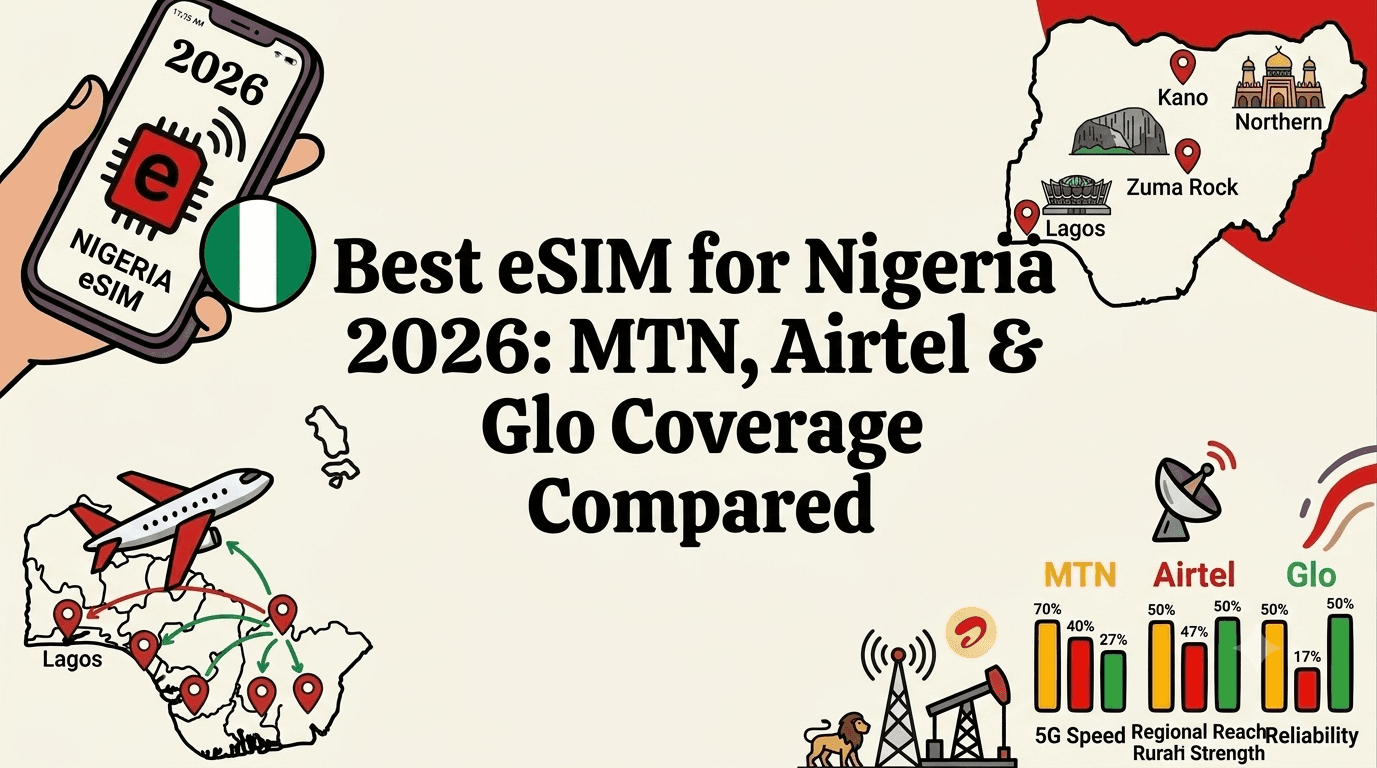Best eSIM for Nigeria 2026: MTN, Airtel & Glo Coverage Compared