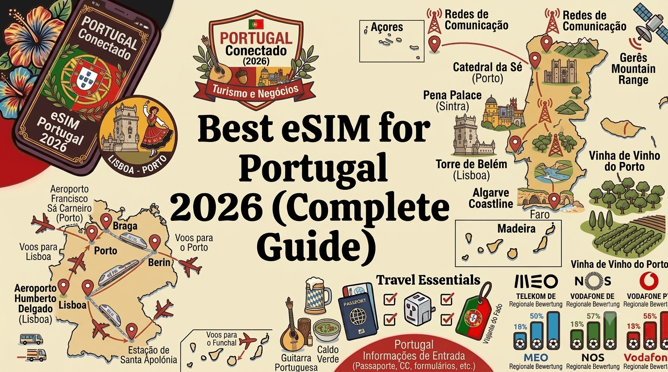 Best eSIM for Portugal 2026: Connectivity Guide for Lisbon, Porto, the Algarve, and Beyond