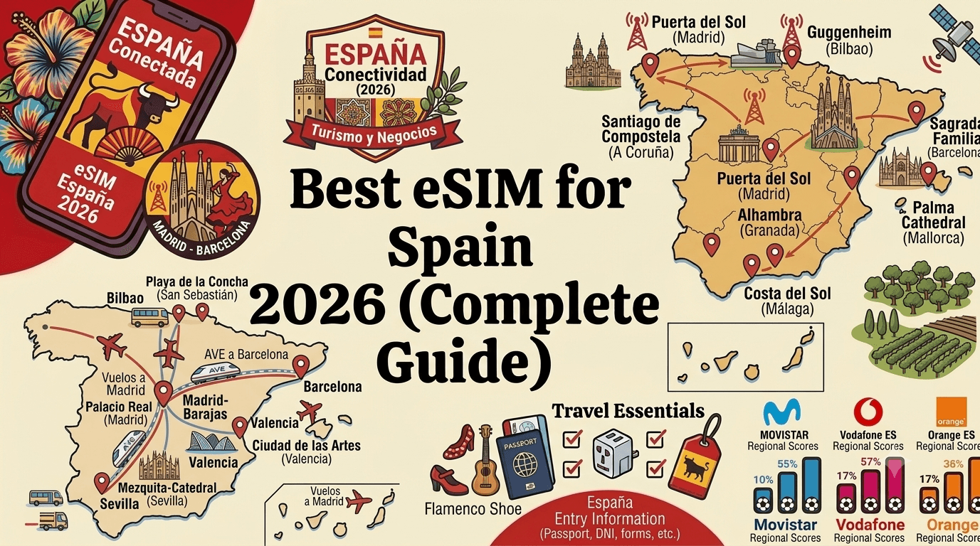 Best eSIM for Spain 2026: Complete Guide to Staying Connected from Madrid to the Costa del Sol