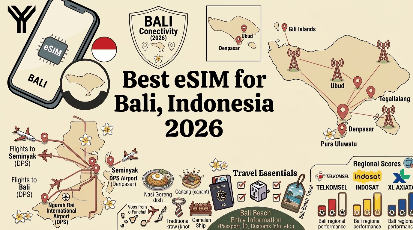 Best eSIM for Bali, Indonesia 2026: Connectivity Guide for Digital Nomads and Travelers