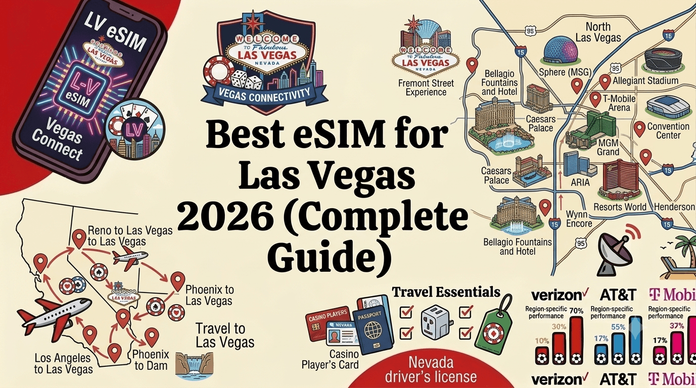 Best eSIM for Las Vegas 2026: Stay Connected on the Strip, in the Desert, and Beyond