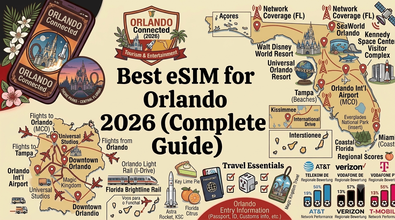 Best eSIM for Orlando 2026: Connectivity Guide for Disney World, Universal, and Beyond